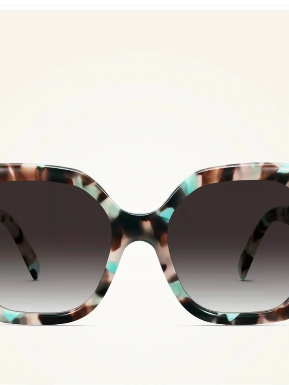 Warby Parker Oversized “Estrada” Tortoiseshell Sunglasses in Blue & Brown